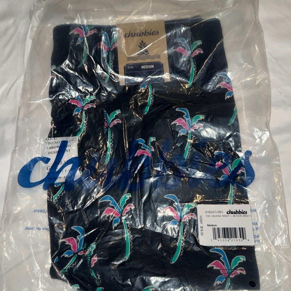 Men’s- Sz M- Chubbies- “Havana Nights”- NWT​
